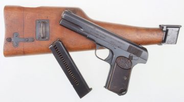 FN 1903 Pistol, Shoulder Stock Rig.