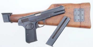 FN 1903 Pistol, Shoulder Stock Rig.