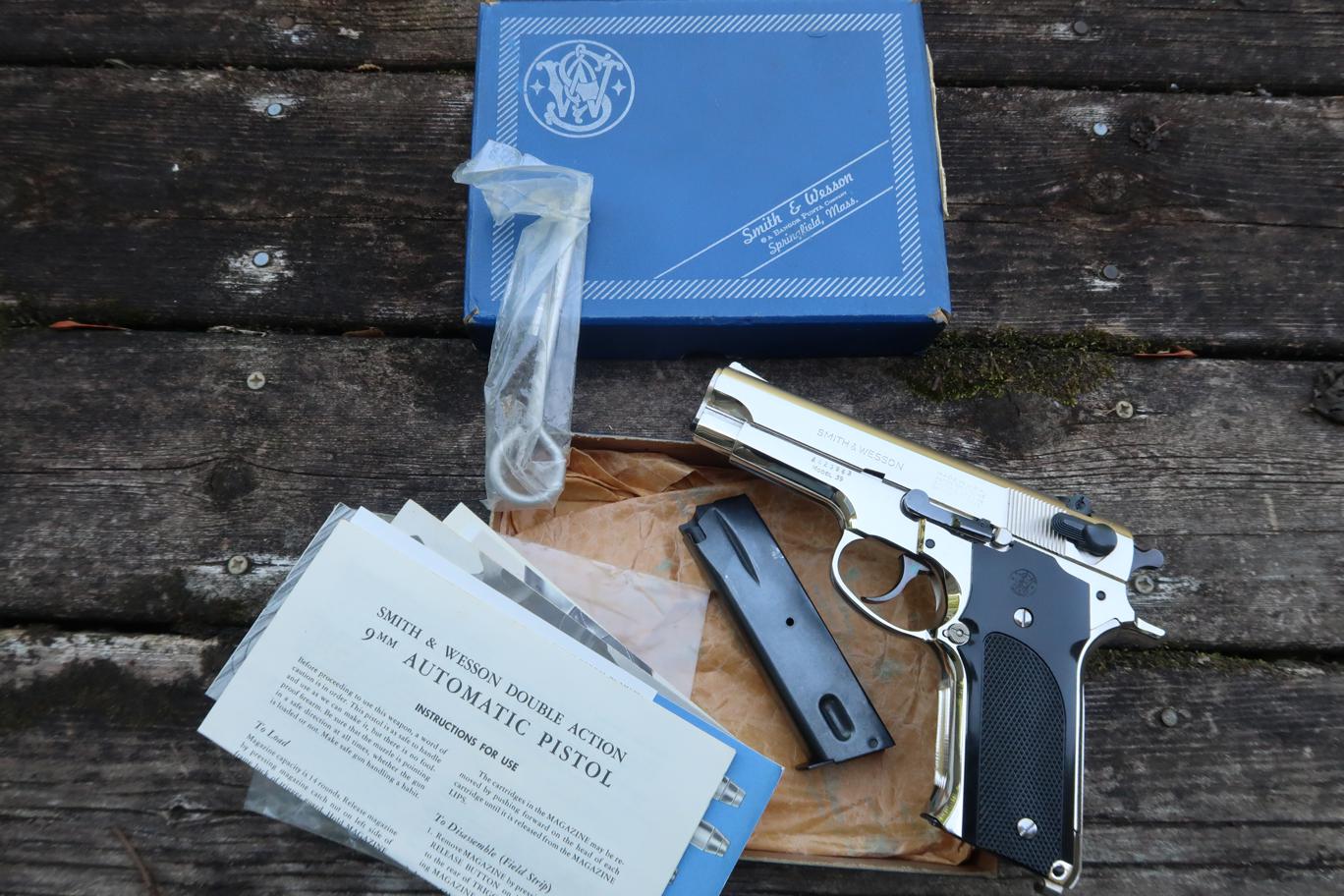 Smith & Wesson, Model 59 , Nickled Pistol, As NIB, A623963, A-1653-img-0