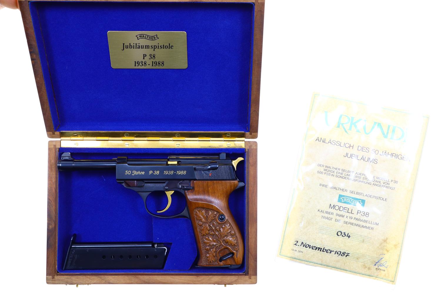 Walther, P38, German Pistol, 50 Year Commemorative, NIB, 034, I-1027-img-4