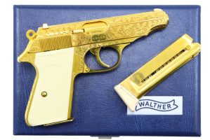 Walther, PP, Gold Engraved, Presentation Case, Post War, 44459LR, I-1098