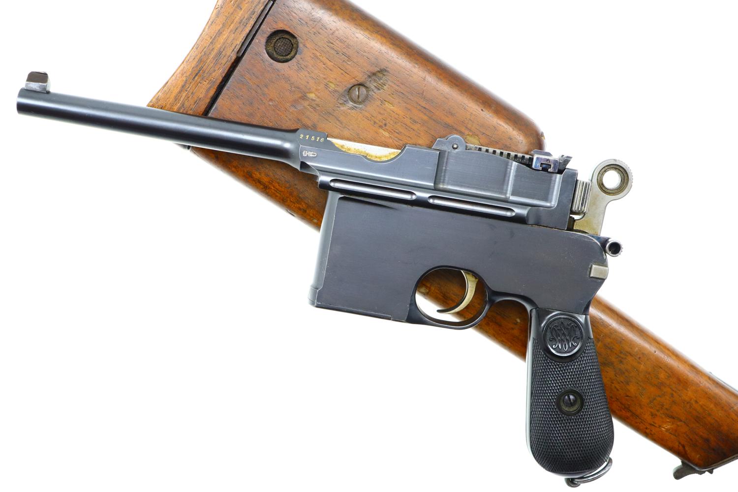 Mauser C96 Broomhandle Early Flatside, Correct Stock, 21516, FB00726-img-0