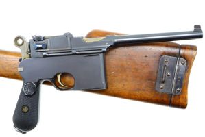 Mauser C96 Broomhandle Early Flatside, Correct Stock, 21516, FB00726