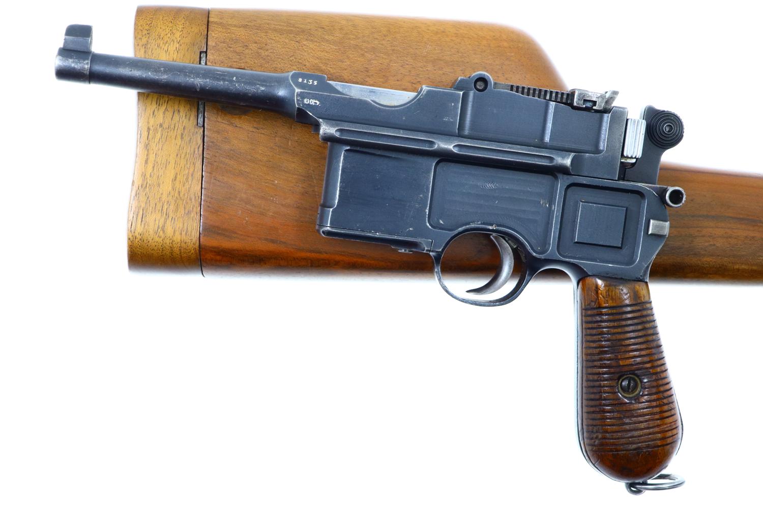 Mauser, C96, Broomhandle Pistol, Conehammer, Stock, Antique, 8135, O-96-img-0