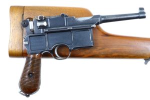 Mauser, C96, Broomhandle Pistol, Conehammer, Stock, Antique, 8135, O-96