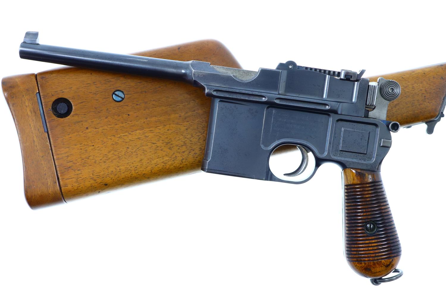 Mauser, C96, Broomhandle Pistol, Conehammer Stock, ANTIQUE, 1975, O-107-img-0