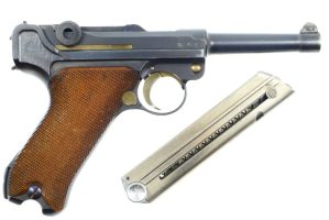 Scarce Mauser G date Luger, matching mag., #4481 e, FB00885