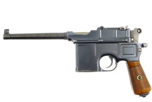 Mauser, C96, Post War Hash Marked Long Barrel Bolo, 445304, FB00948