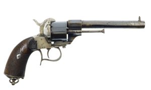 Spanish LeFaucheux, 1854, 12mm Pin Fire Revolver, ANTIQUE, PCA-190