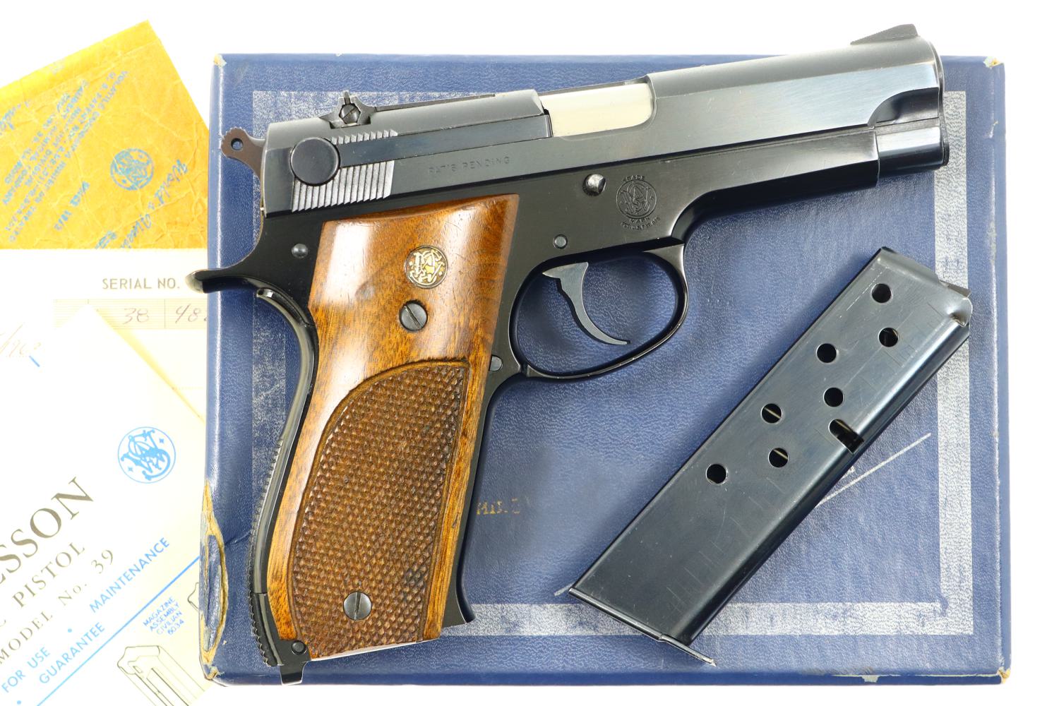 Very Early, High Condition,  Smith & Wesson, 39, Boxed,  38482, FB00991 - Image 2