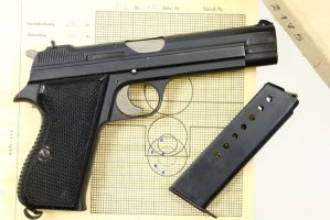 SIG P210-4, German Police, Boxed w/ Target, #2175, FB01007