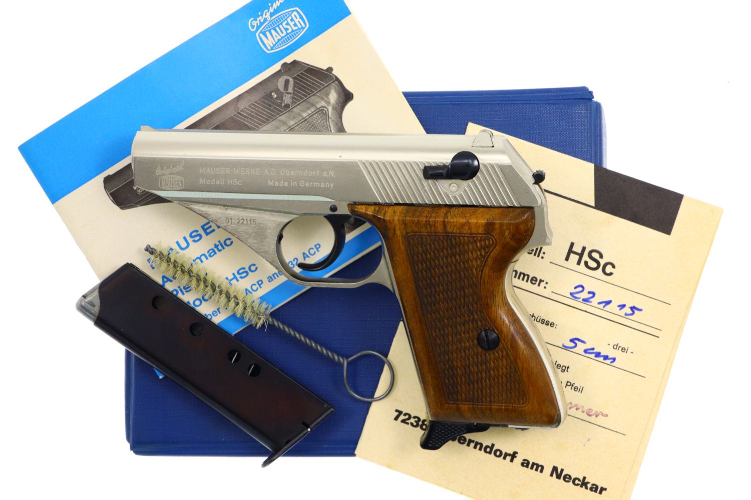 Gorgeous Post War Mauser HSc, Nickled, Boxed, Access., 01.22115, FB01132