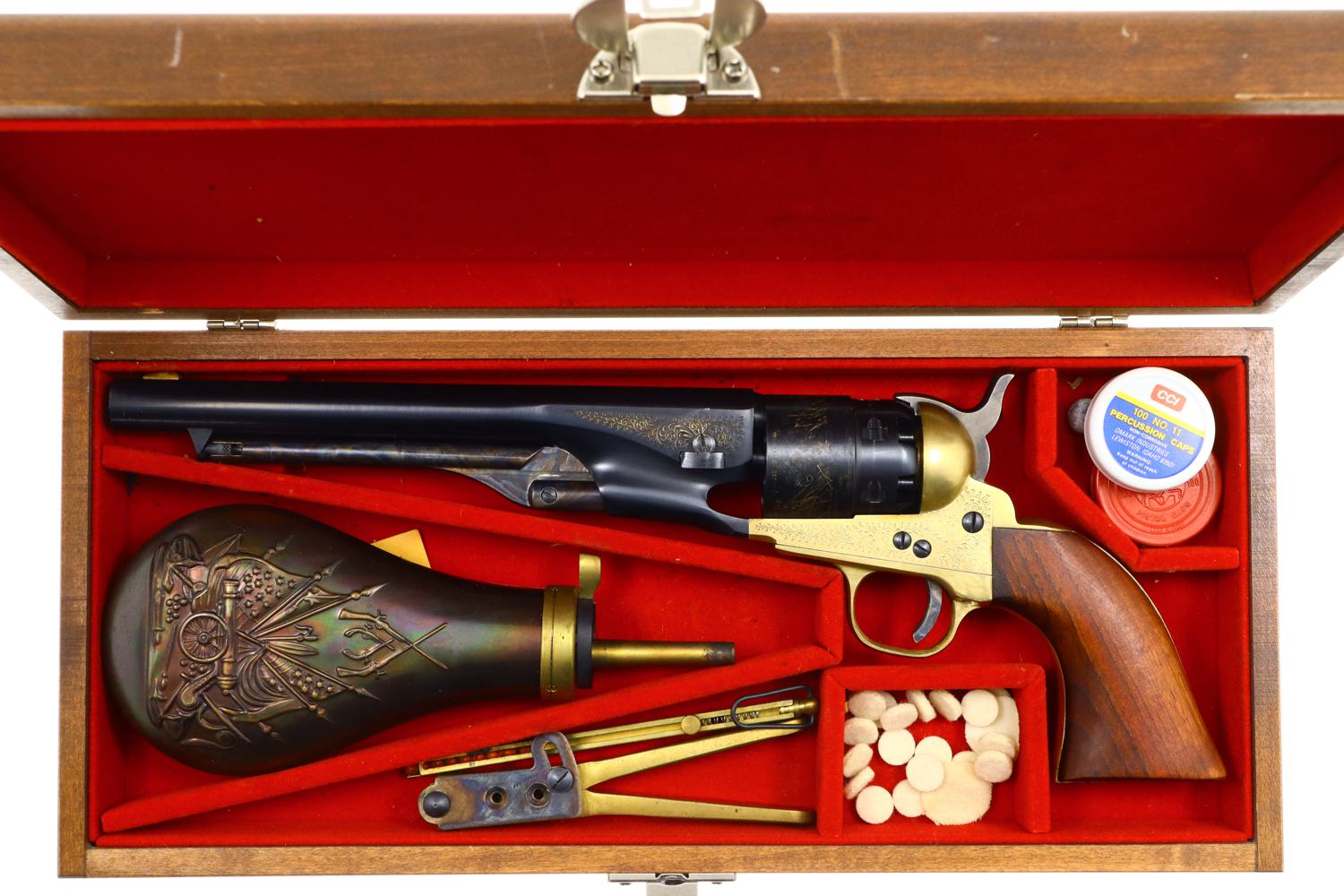 Italian Copy, Engraved and Cased Colt 1860 Army, A90948, O-113
