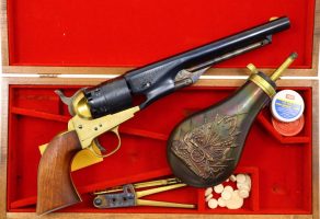 Italian Copy, Engraved and Cased Colt 1860 Army, A90948, O-113