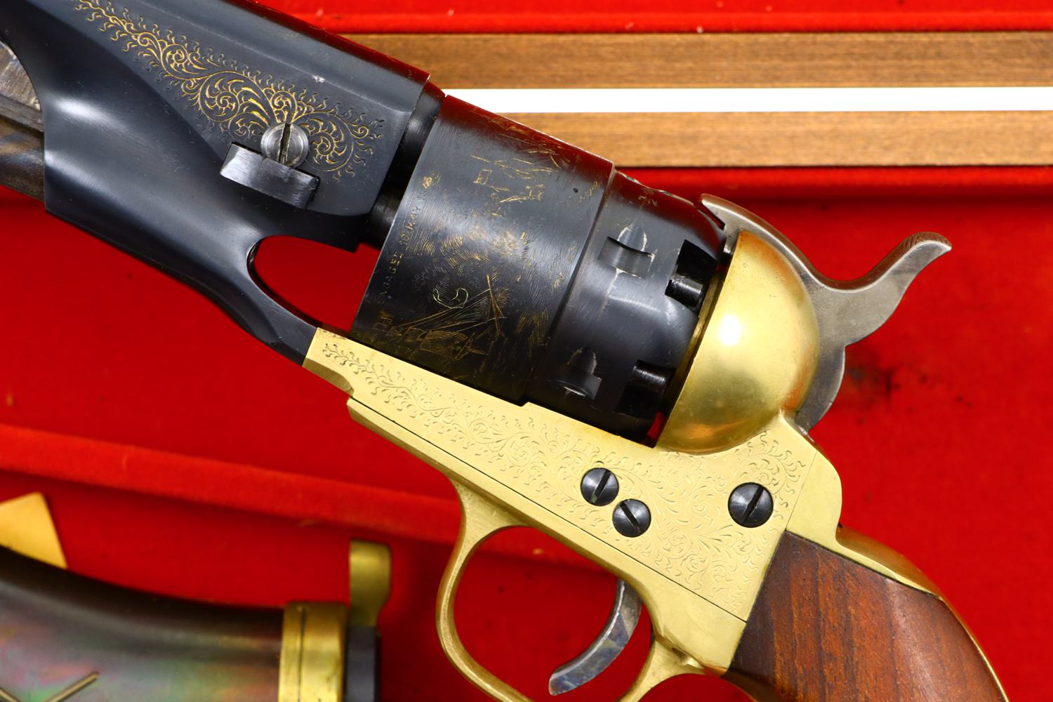 Italian Copy, Engraved and Cased Colt 1860 Army, A90948, O-113 - Image 3