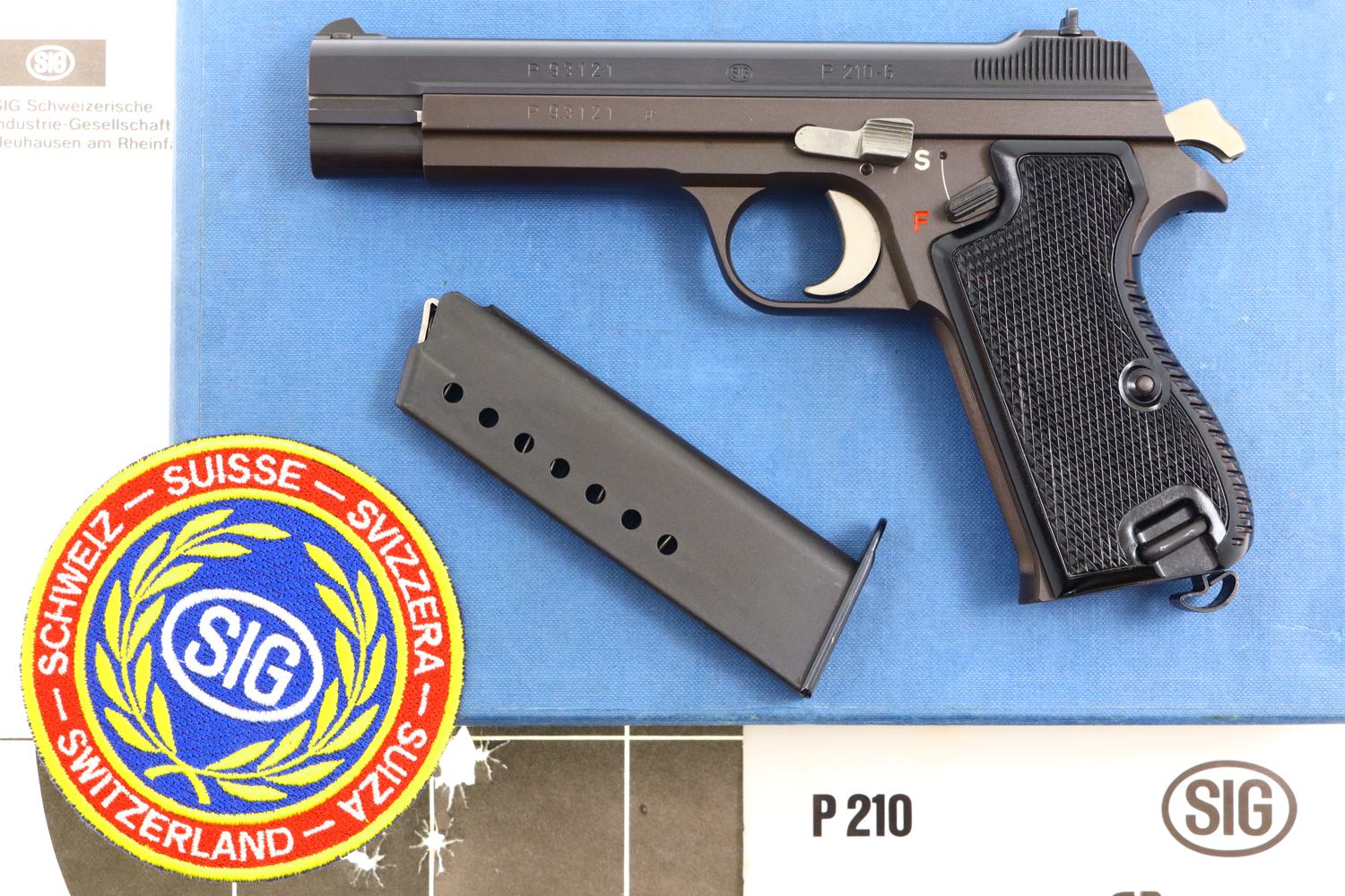 SIG, P210-6, Swiss Pistol, 9mmP, Boxed w/ Test Target, P93121, FB01019