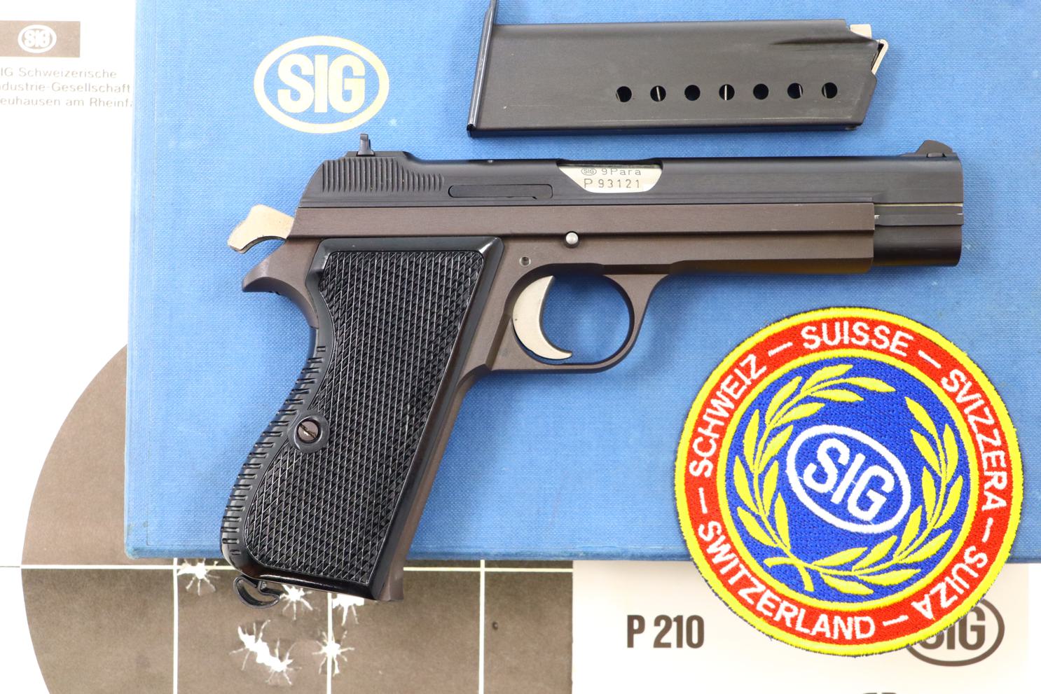 SIG, P210-6, Swiss Pistol, 9mmP, Boxed w/ Test Target, P93121, FB01019 - Image 2