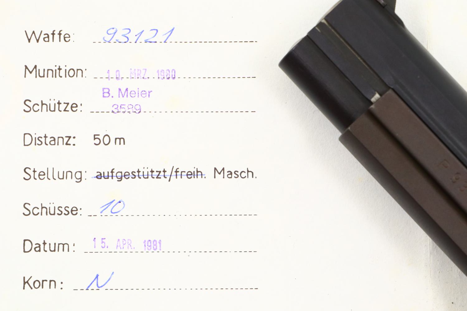 SIG, P210-6, Swiss Pistol, 9mmP, Boxed w/ Test Target, P93121, FB01019 - Image 10