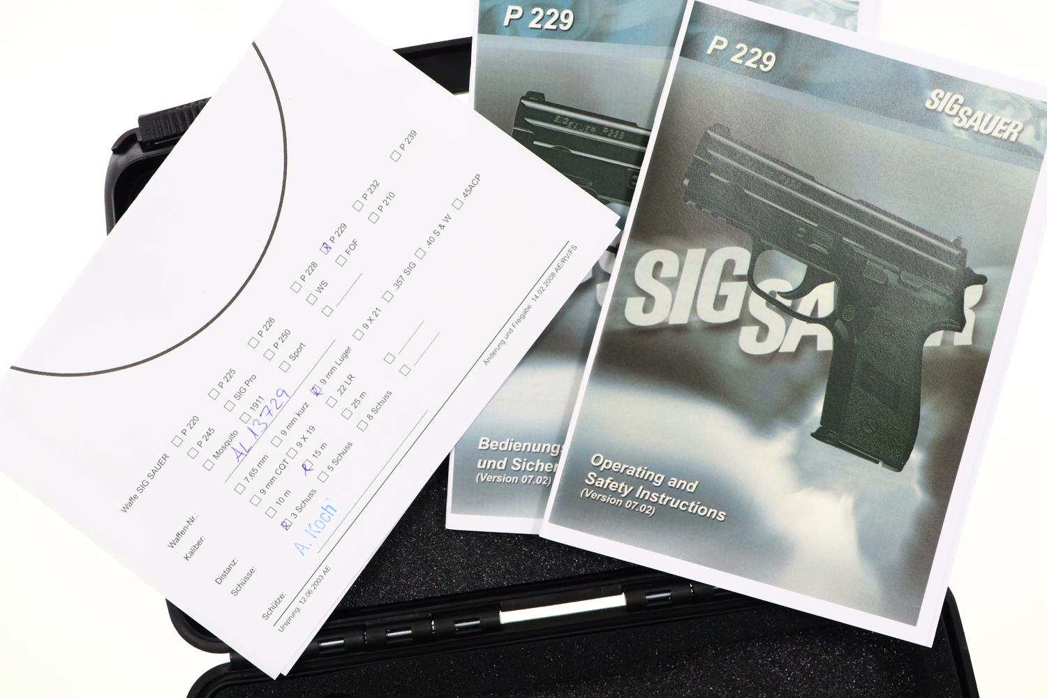 SIG Sauer, P229, Geneva Police, Test Target, Near NIB, AL13729, I-1227 - Image 7