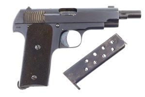 Scarce Spanish Alkartasuna Pistol, Eibar Type, Extended Barrel, FB01143