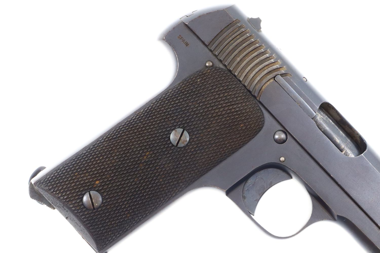 Scarce Spanish Alkartasuna Pistol, Eibar Type, Extended Barrel, FB01143 - Image 10