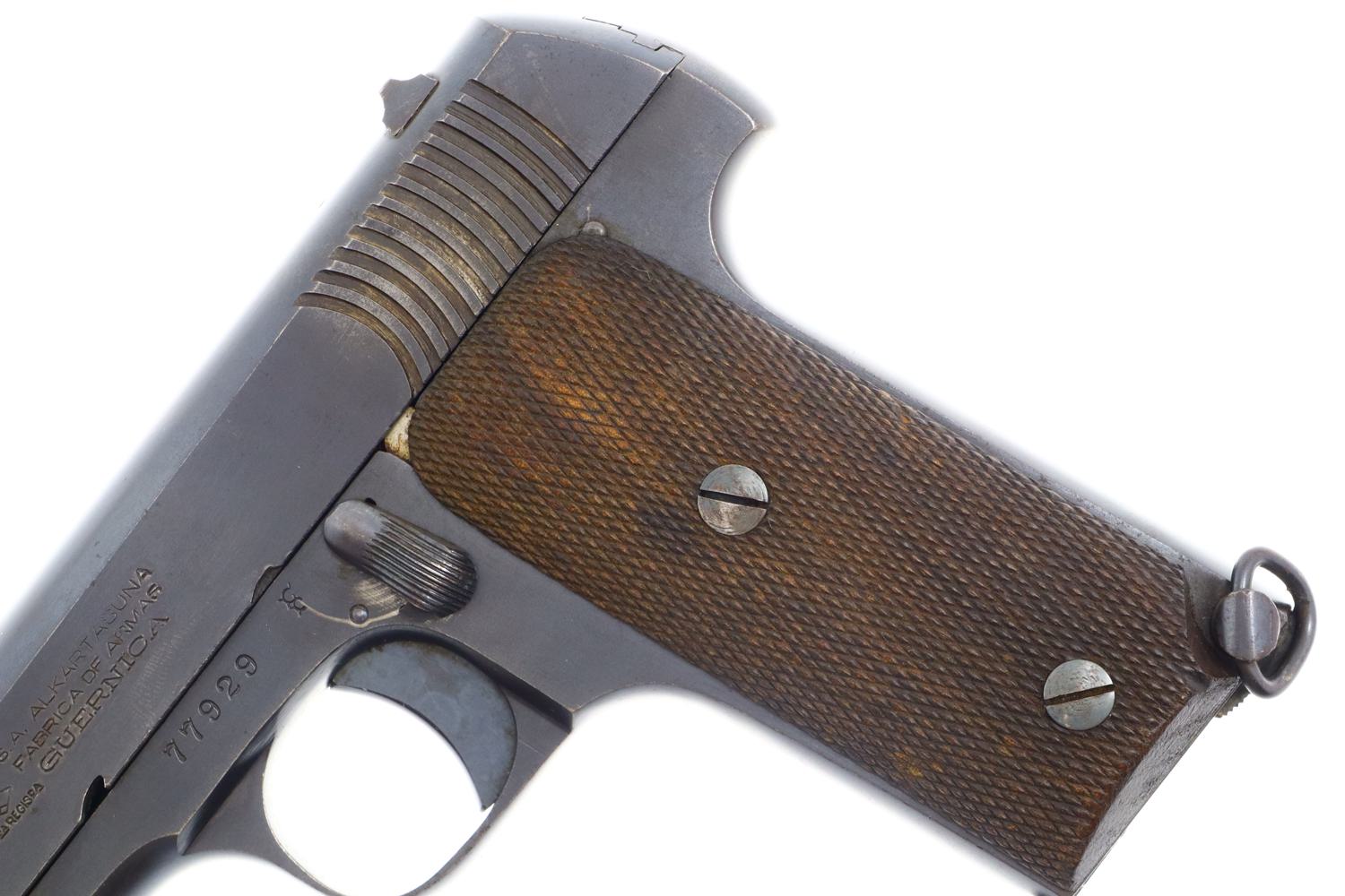 Scarce Spanish Alkartasuna Pistol, Eibar Type, Extended Barrel, FB01143 - Image 11