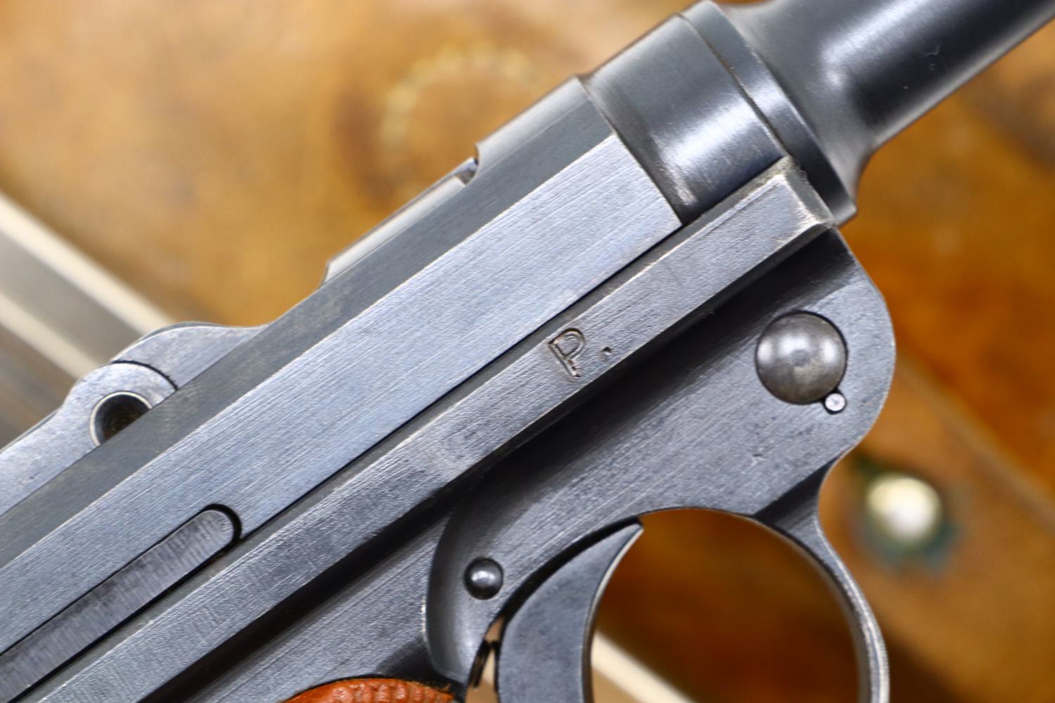 Bern, 1929 Luger Pistol, Swiss Military Red Grip, Rig, 56531, FB01042 - Image 9