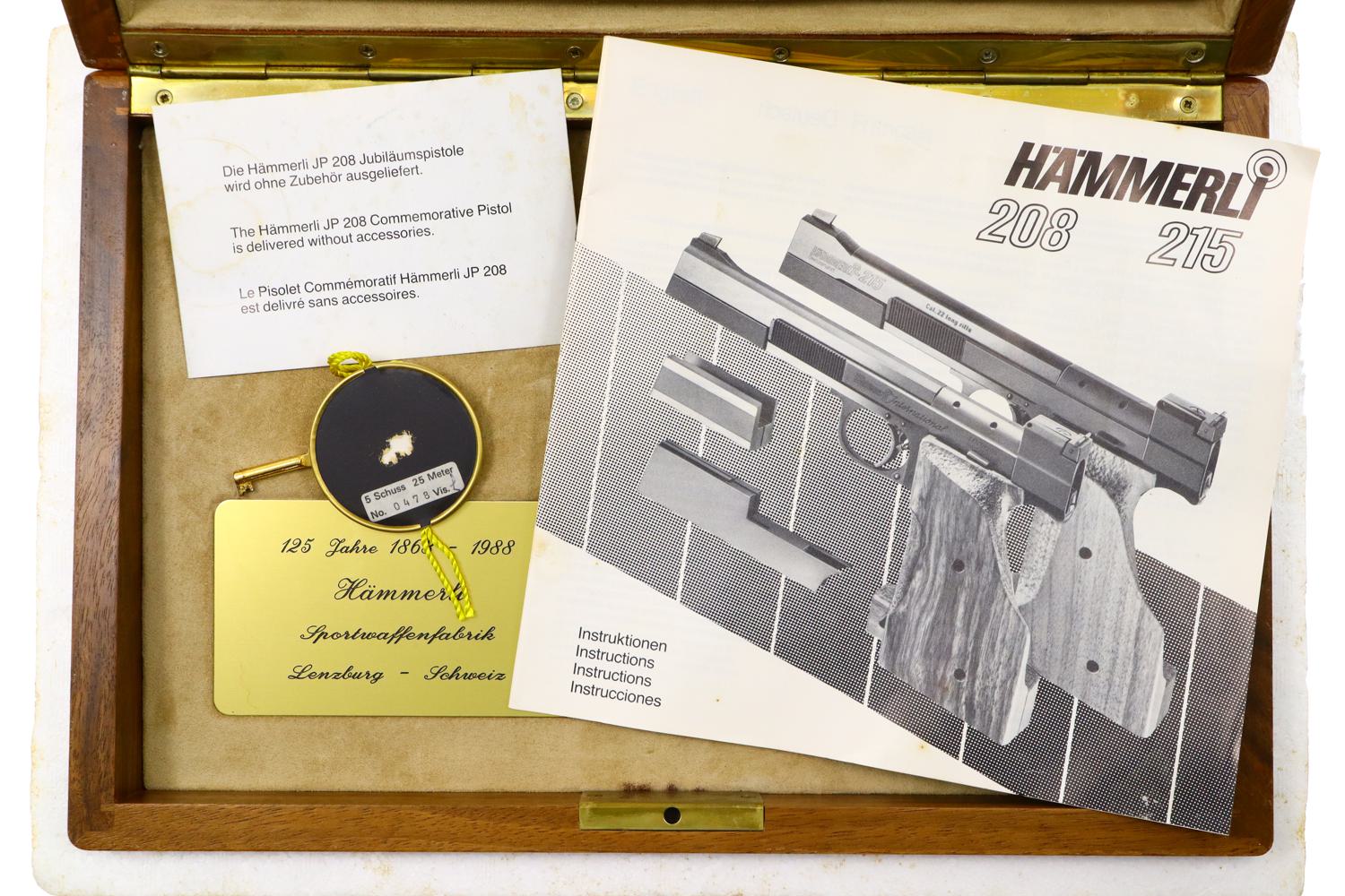 AS NEW Hammerli 208, 125 Year Commemorative, Cased, JP0478, FB01004 - Image 14