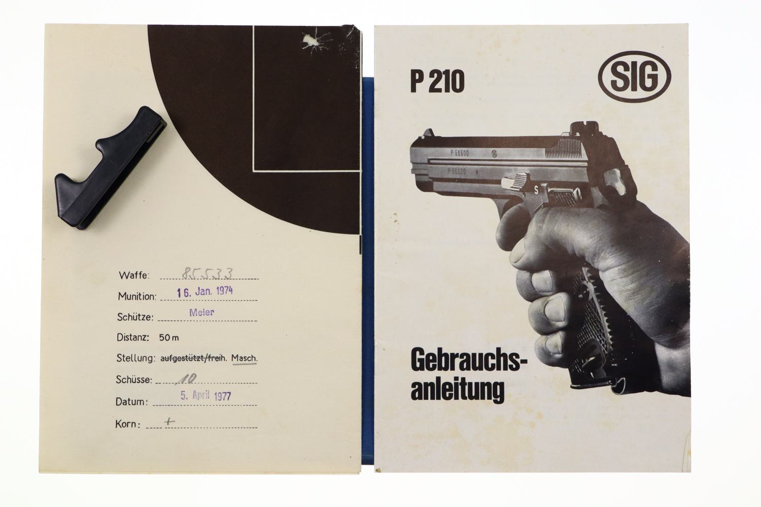 SIG P210-6, Swiss Pistol, 9mmP, Boxed with Test Target, P85533, FB01017 - Image 11