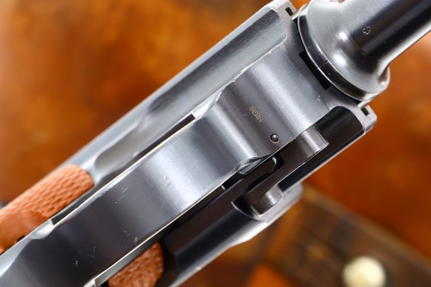 Wonderful Bern 1929 Red Grip Luger, Swiss Military, Holster, 54237, FB00907 - Image 7