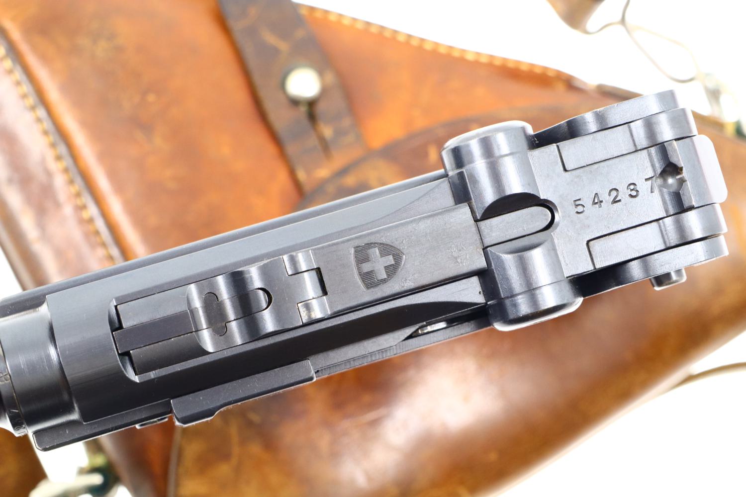 Wonderful Bern 1929 Red Grip Luger, Swiss Military, Holster, 54237, FB00907 - Image 8