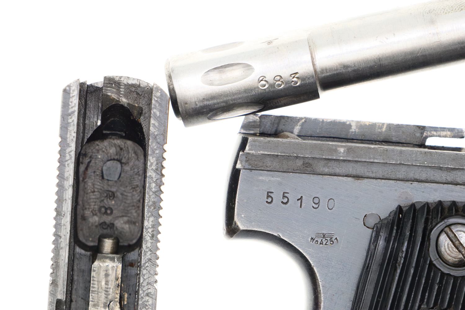 French Unique, Model 17, WWII German Issue, Matching, 55190, FB01212 - Image 4