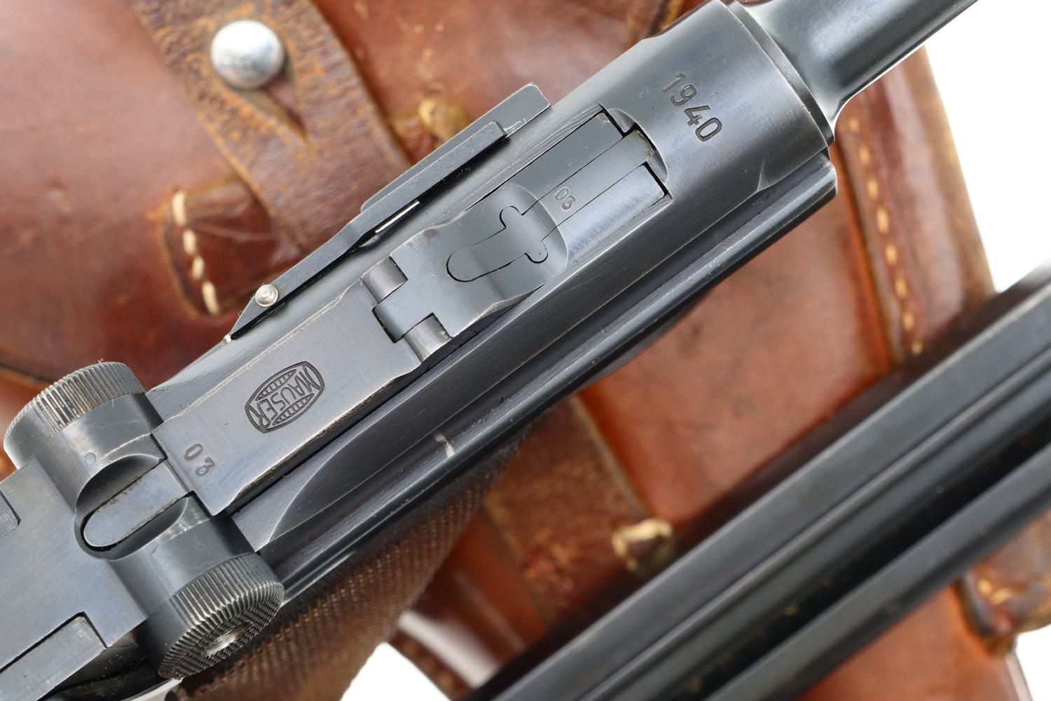 Fabulous Mauser P08 Eagle L Police Rig, 2 Matching Mags, 1940 Date, FB00318 - Image 12