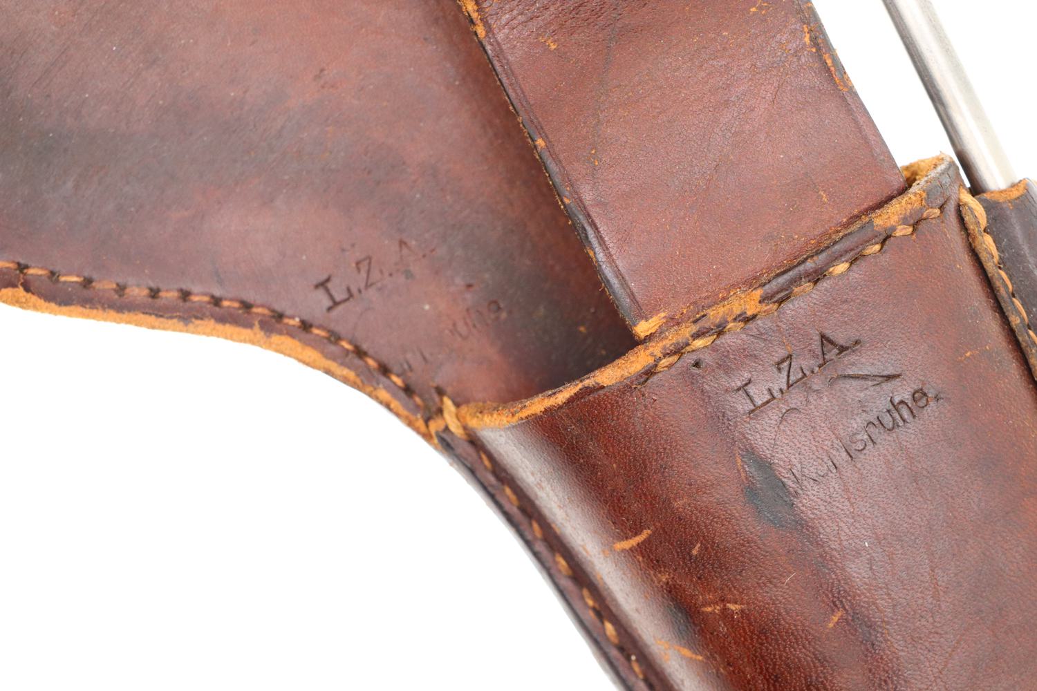 Mauser C96 Red 9 Leather Carrier, LZA Rework, X-335 - Image 10