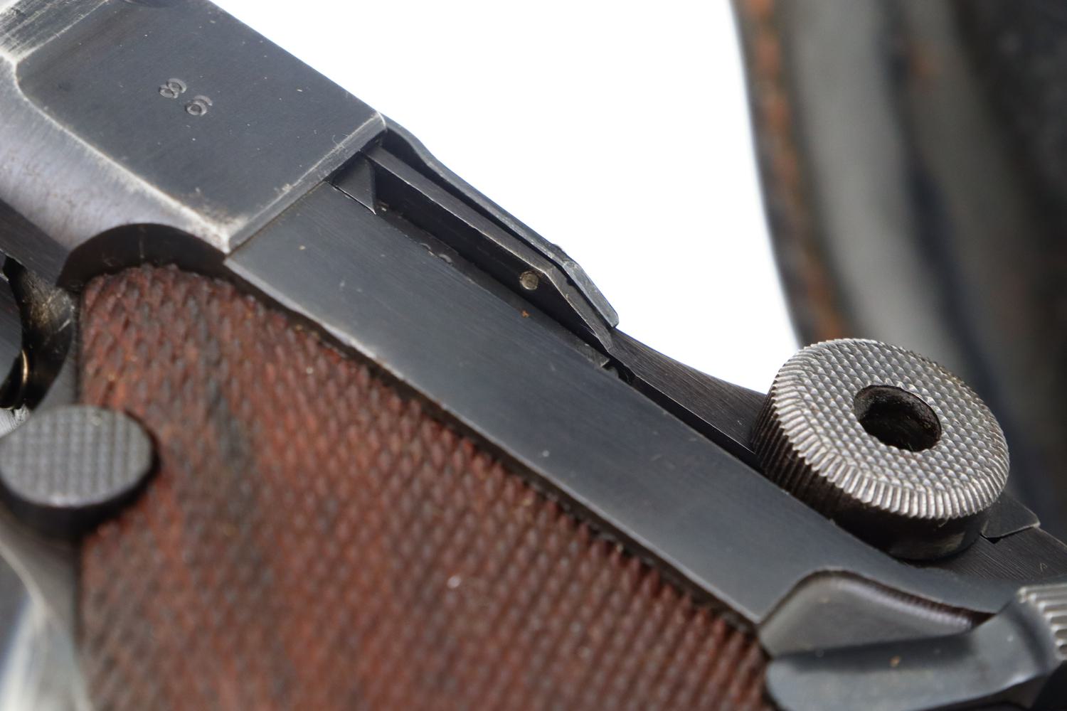 Scarce Mauser, WWII Police Luger, 1942 Dated, Holster, 4086Y, FB00312 - Image 8