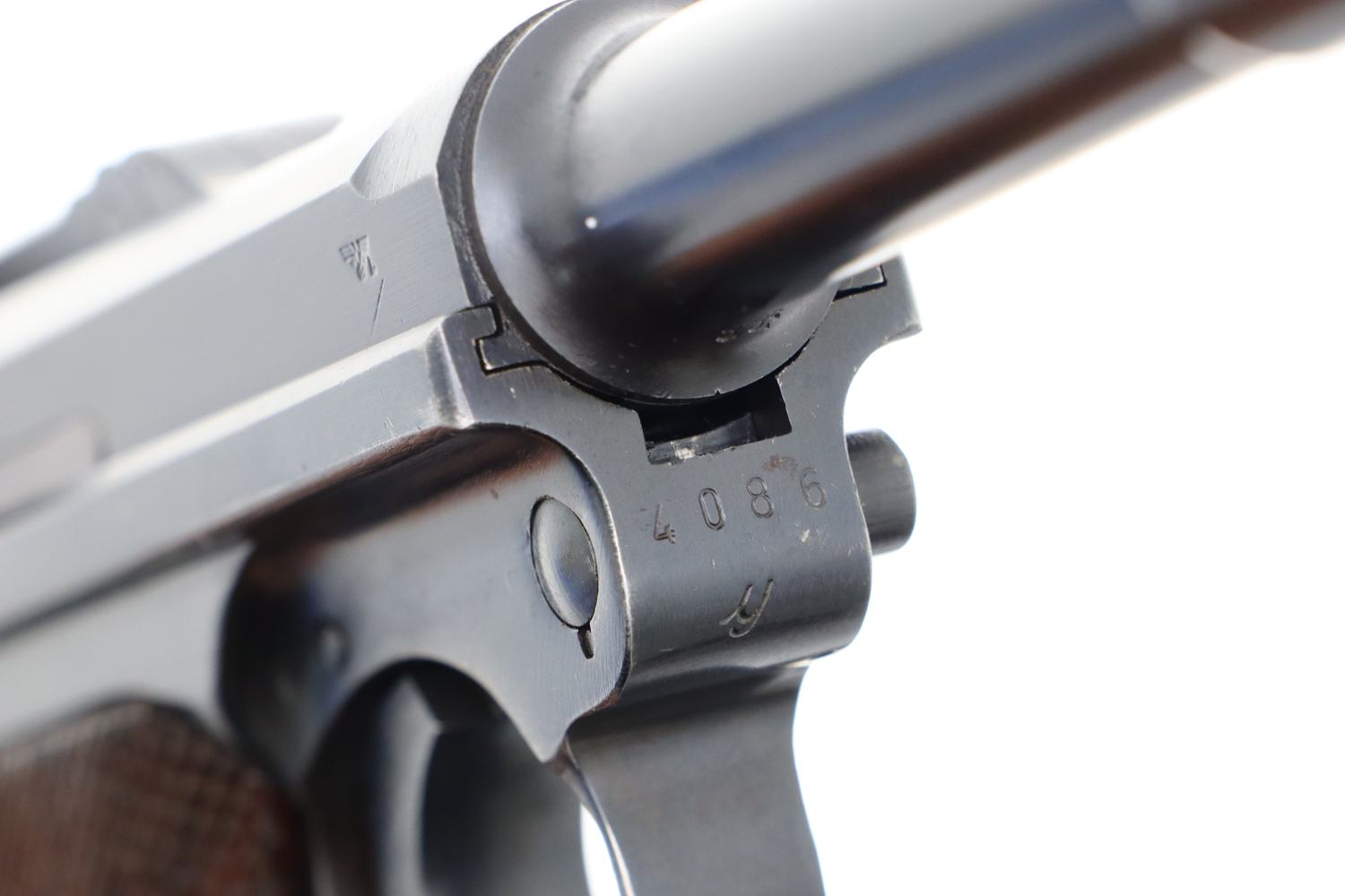 Scarce Mauser, WWII Police Luger, 1942 Dated, Holster, 4086Y, FB00312 - Image 10