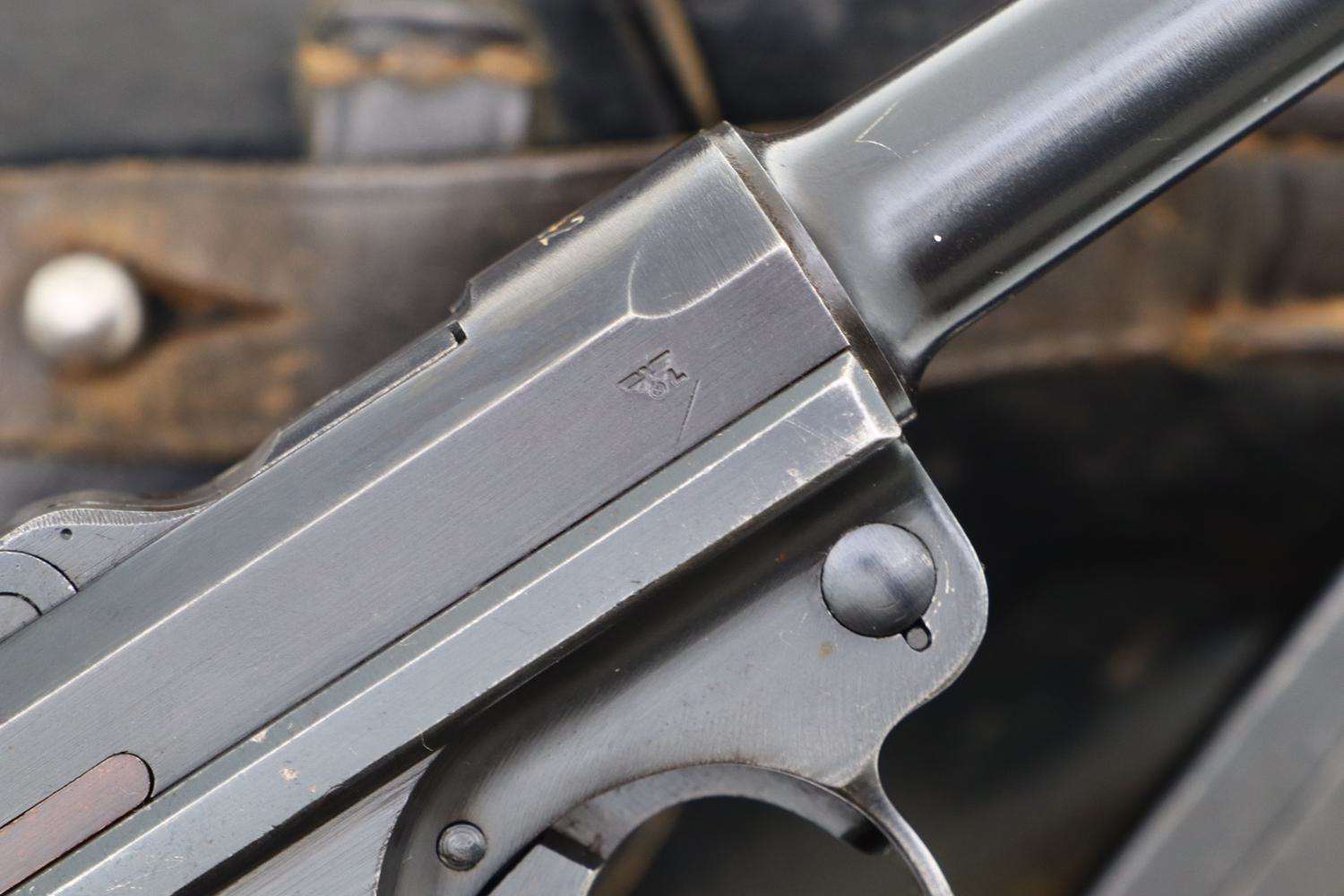 Scarce Mauser, WWII Police Luger, 1942 Dated, Holster, 4086Y, FB00312 - Image 14