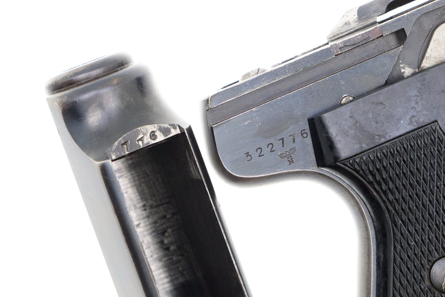 Sauer 38H Pistol, WWII German Police Eagle/C, Spare Mag, 322776, FB01224 - Image 2