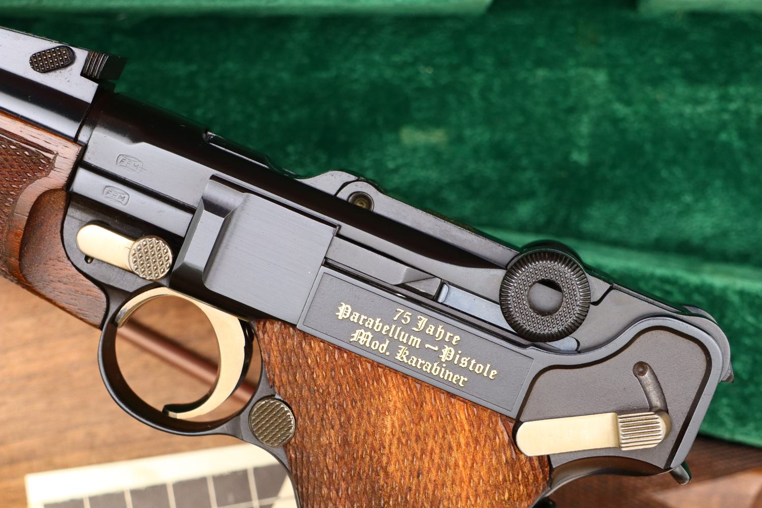 As New, Mauser Luger Carbine, 75 year, Cased, K095von250, FB01299 - Image 3