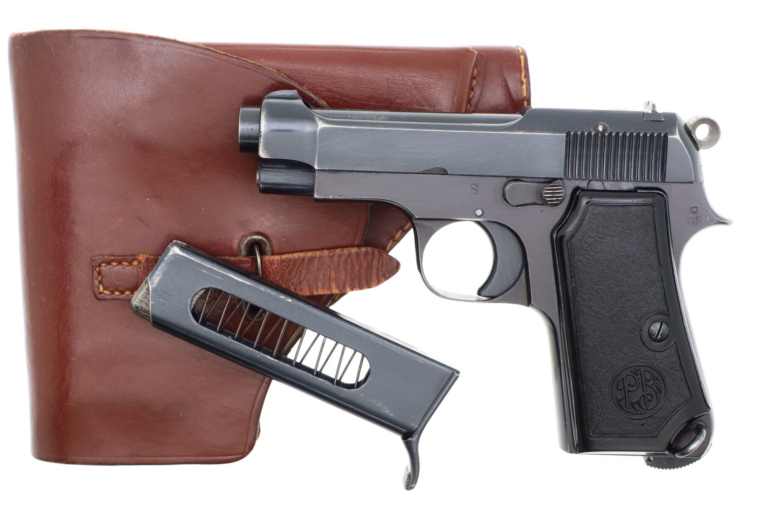 Beretta 1934, High Polish Blank Slide Pistol, Russet Holster, FB00507
