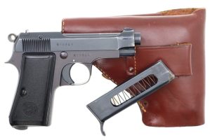 Beretta 1934, High Polish Blank Slide Pistol, Russet Holster, FB00507