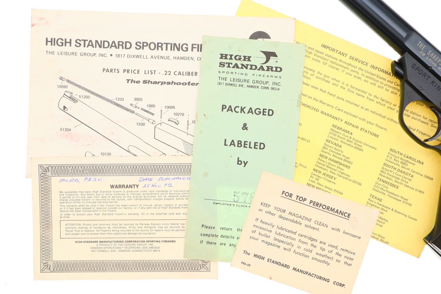 High Standard Sharpshooter Sport King 103 Pistol, 2149202, FB01264 - Image 17