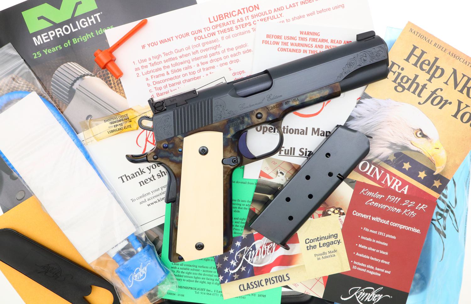 Kimber, Custom Shop Centennial Edition, Cased, Literature, MMXI105, FB01303 - Image 2