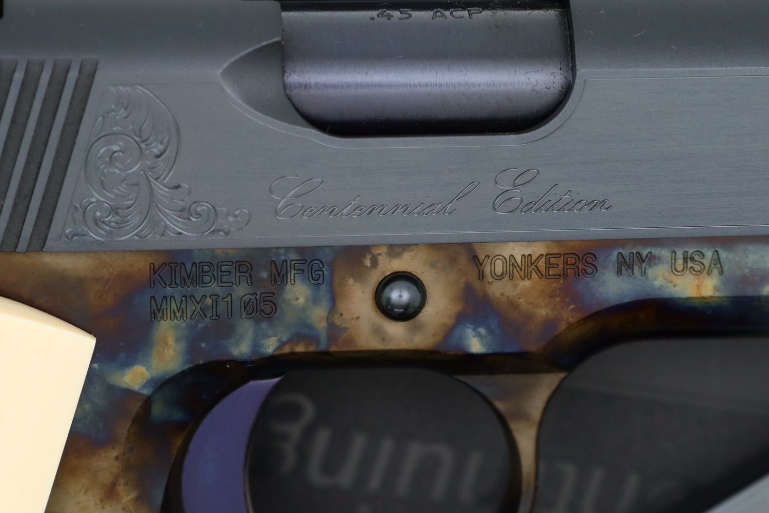 Kimber, Custom Shop Centennial Edition, Cased, Literature, MMXI105, FB01303 - Image 5