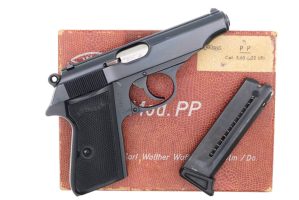Walther PP Pistol, .22 LR, Post War, Matching Box, 27086 LR, FB01236