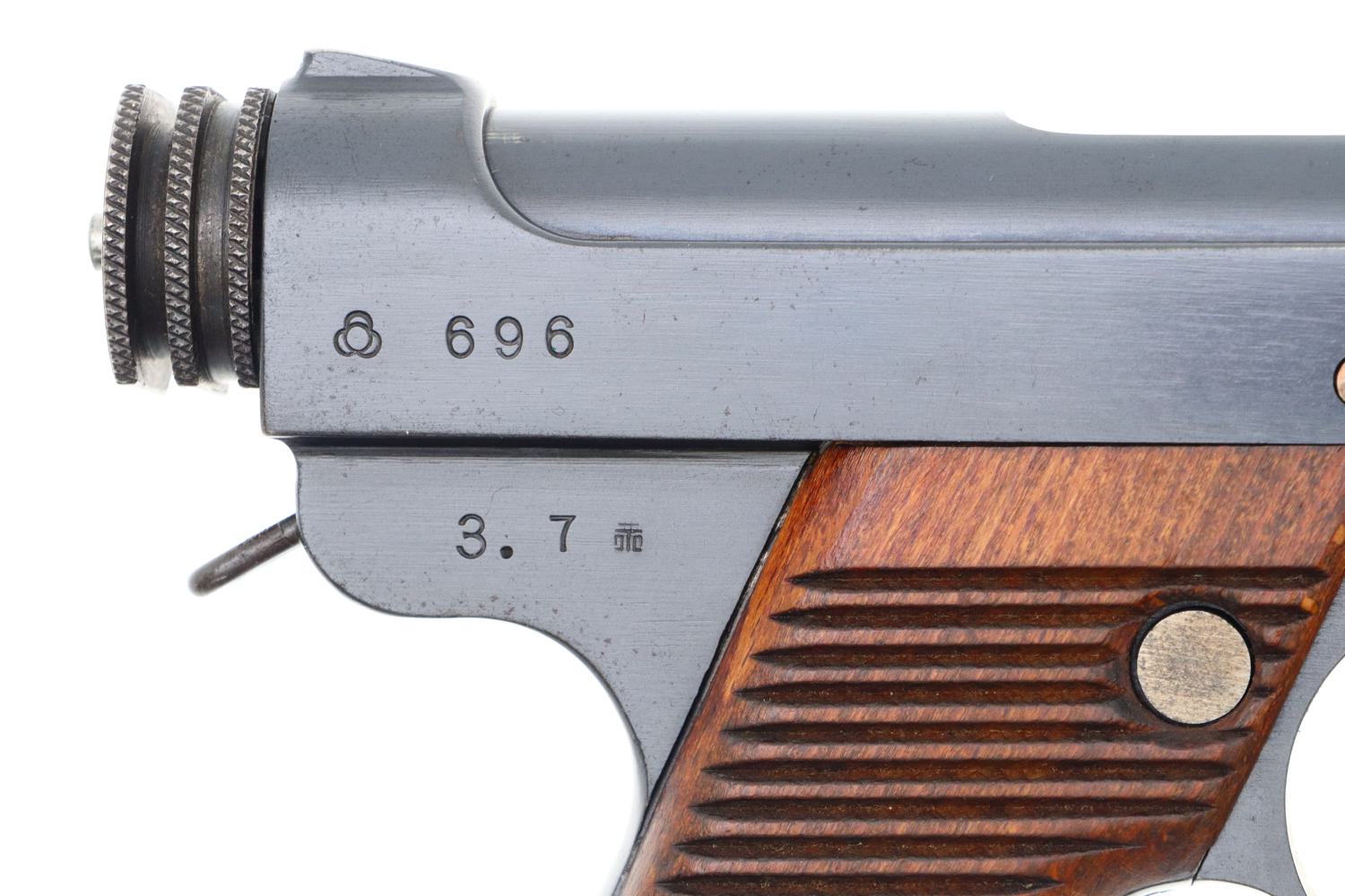 Early Japanese Military T14 Nambu Pistol, Matching Mag, Rig, 696, FB01342 - Image 3