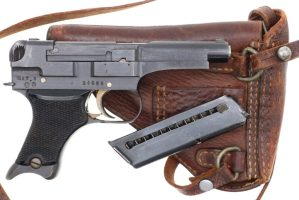 Japanese Military Type 94 Nambu Pistol, Matching Mag, Holster, FB01354