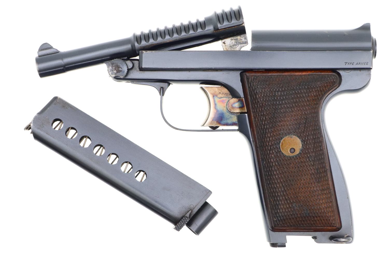 Gorgeous, French Manufrance, Mod 28, Finned, Armee Pistol, 8761, FB00592 - Image 2