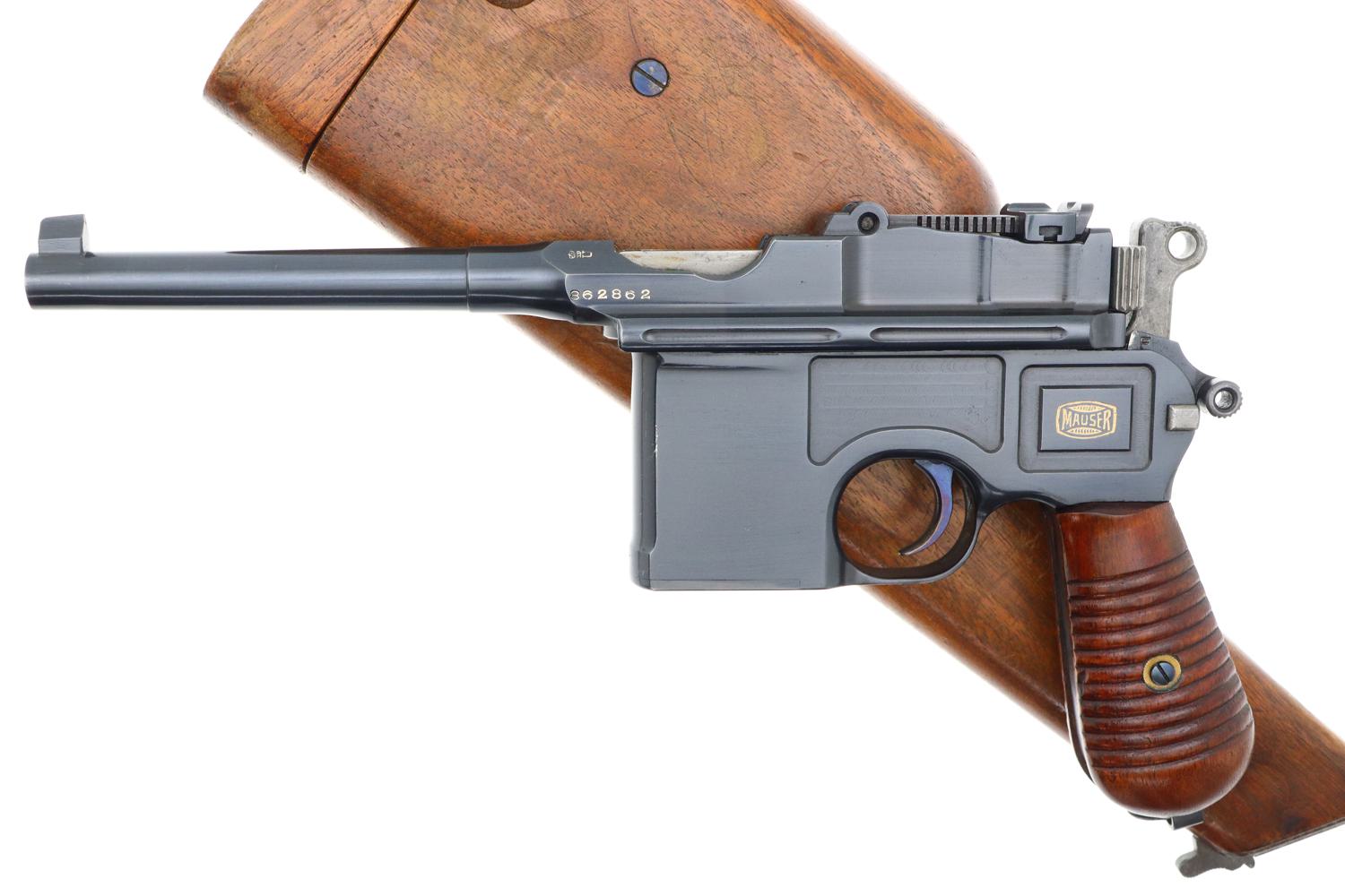 Superb Mauser C96 Broomhandle Pistol, Early 1930 Commercial, Stock FB00335