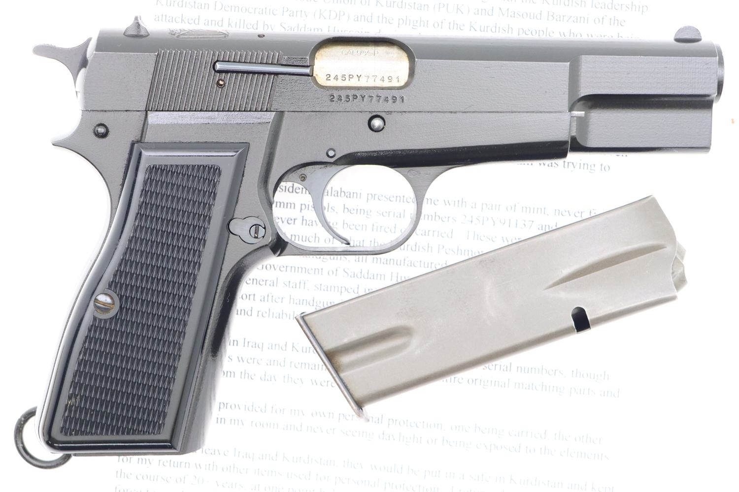 Ultra Rare, Browning FN High Power, Iraq Presentation Pistol